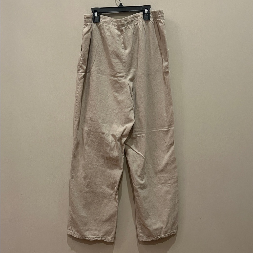 Basic Editions Pants Large Khaki Light‎ Tan Trousers Casual Women's - Picture 5 of 5